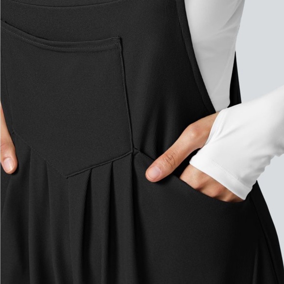 Halara Pockets Waffle Casual Overalls size L - Picture 4 of 9